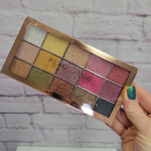 NEW No Box Makeup Revolution Foil Frenzy Creation Eyeshadow Palette Metallic - Picture 3 of 3